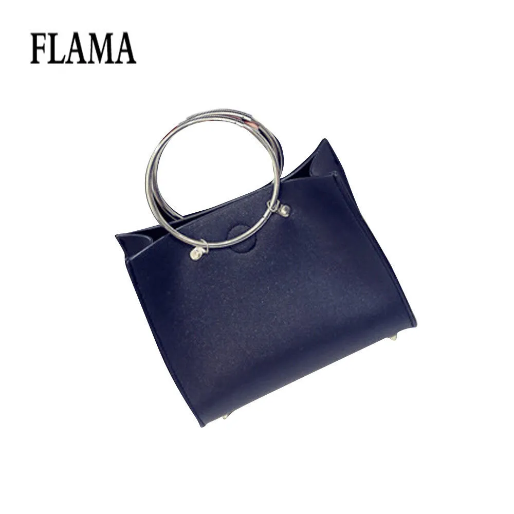 Classic 2pcs PU Leather Tote Bag