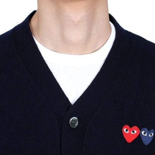 COMME des GARCONS Wool Heart Logo Designers Cardigans