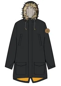 Cordova Bay Black Sherpa Lined Recycled Jacket