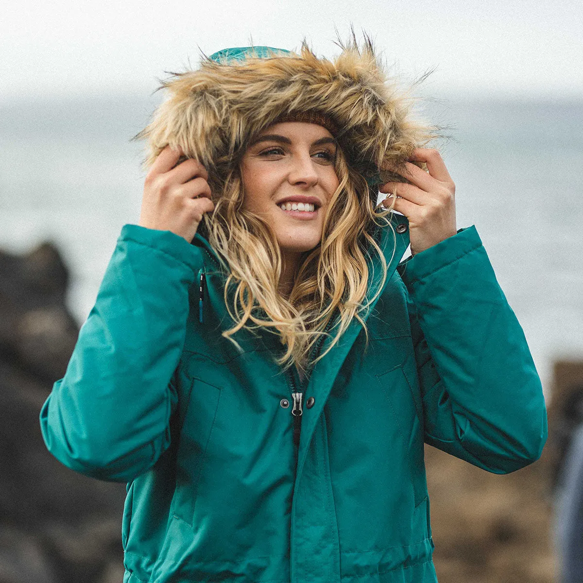 Cordova Bay Storm Green Sherpa Lined Recycled Jacket