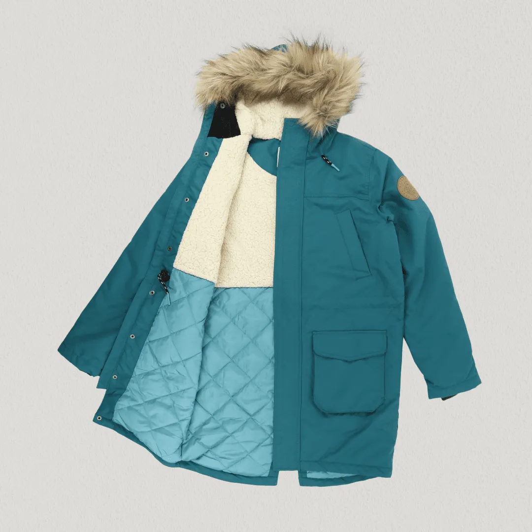 Cordova Bay Storm Green Sherpa Lined Recycled Jacket