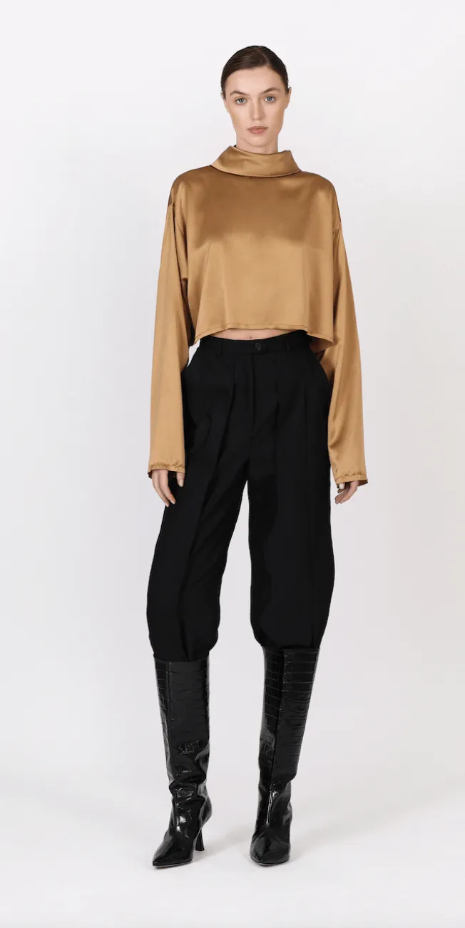 Crop Top in Camel