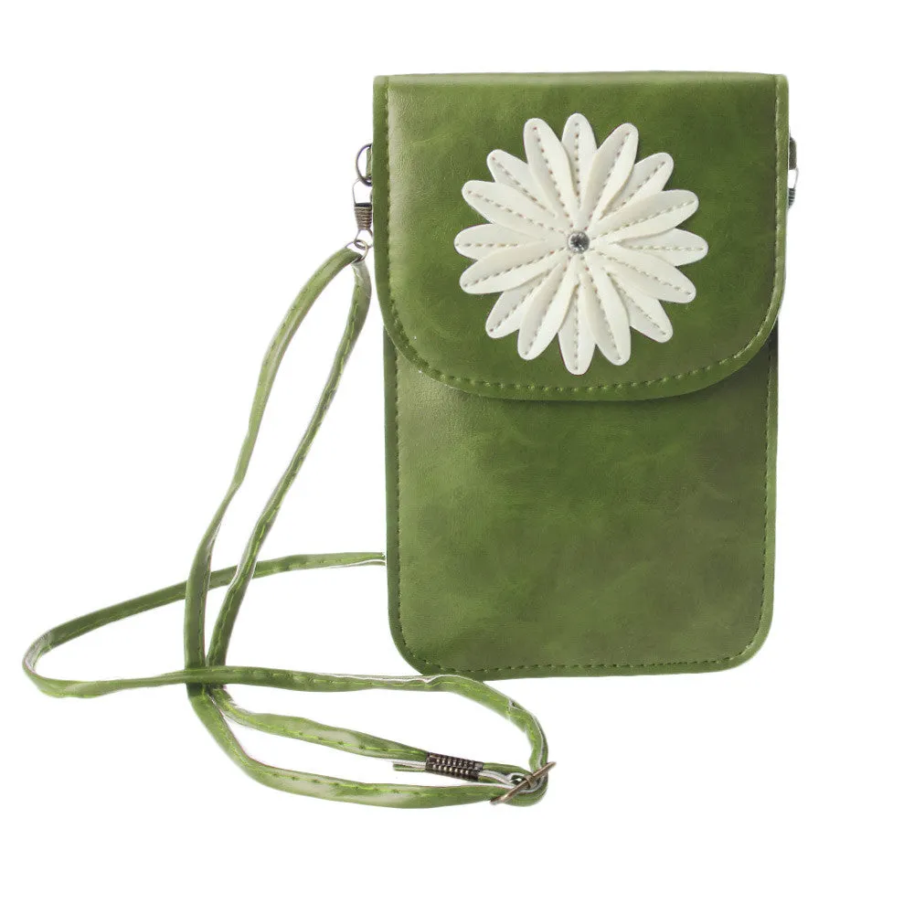 Daisy Print Messenger Bag for Women