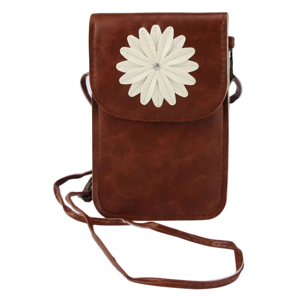 Daisy Print Messenger Bag for Women