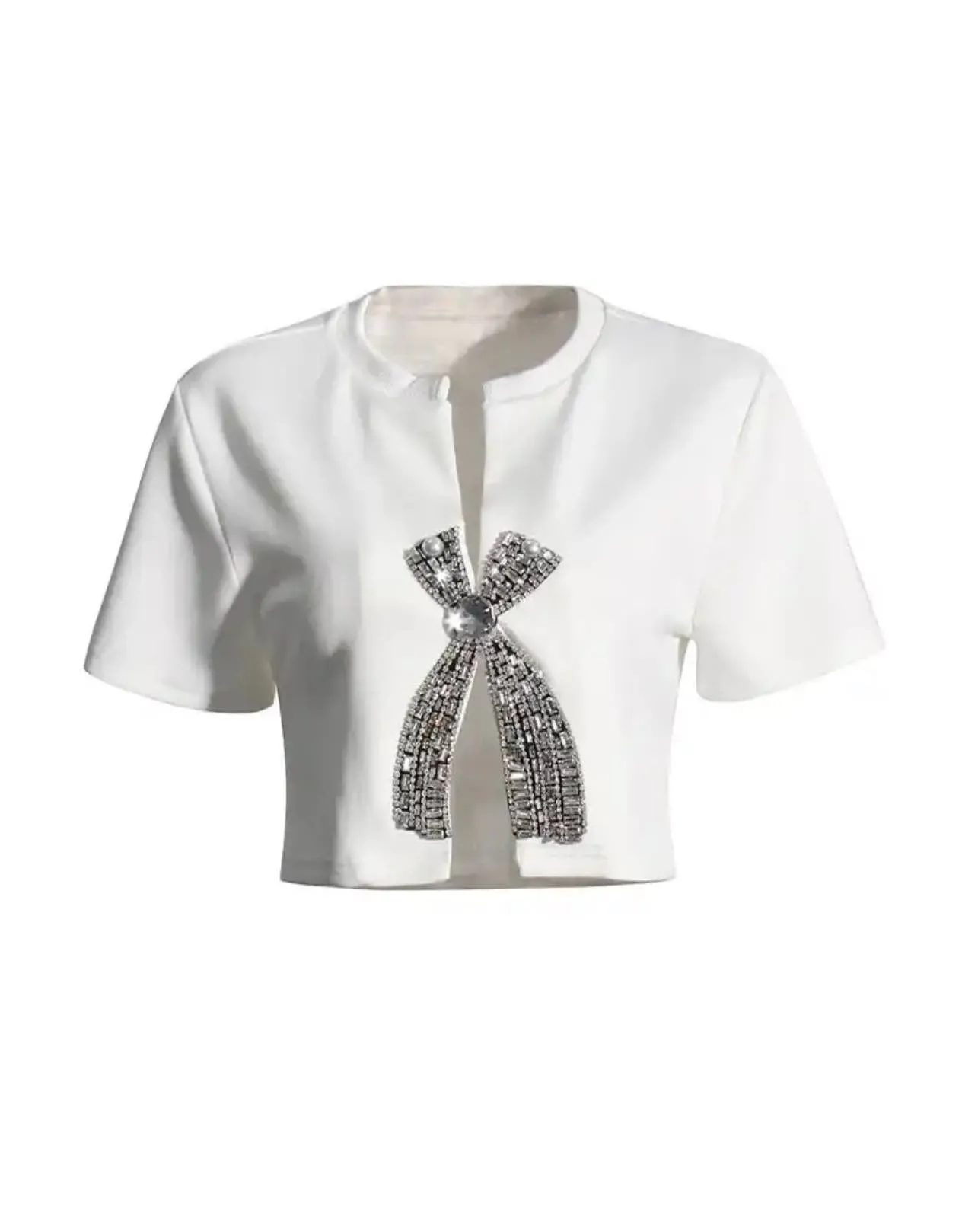 Diamond Bow Crop Tee