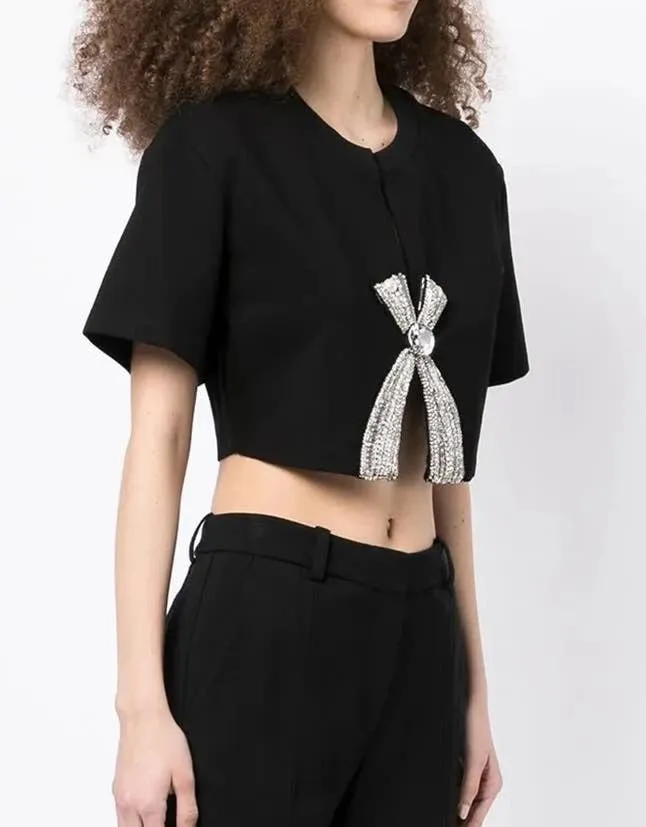 Diamond Bow Crop Tee