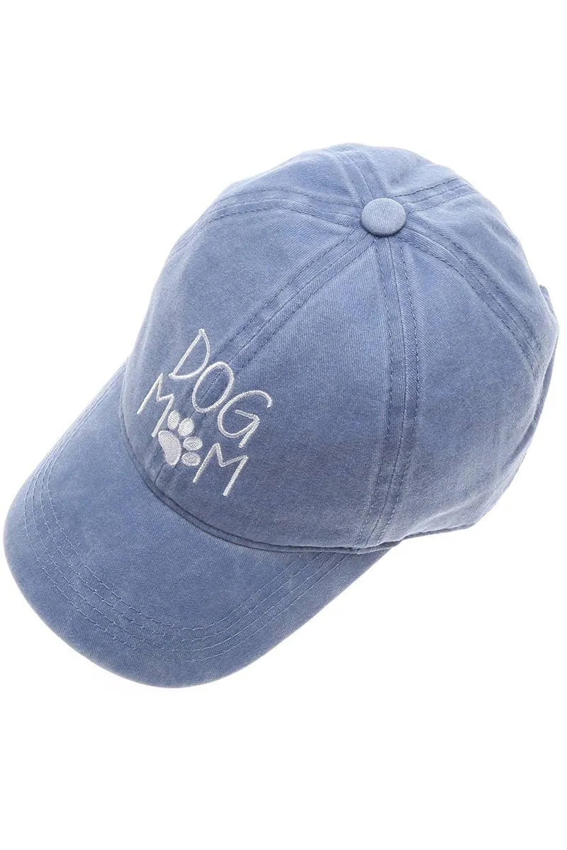 Embroidered Cotton Baseball Caps for Dog Moms