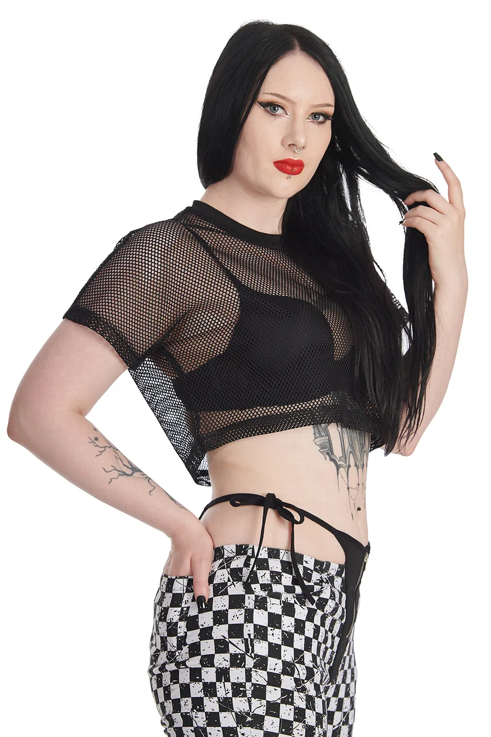 Mesh Drama Queen Crop Top