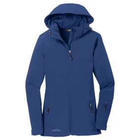 Admiral Blue Hooded Softshell Parka for Women