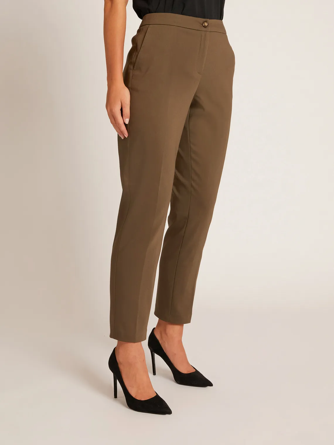 Chinos in Double Satin by Elena Mirò