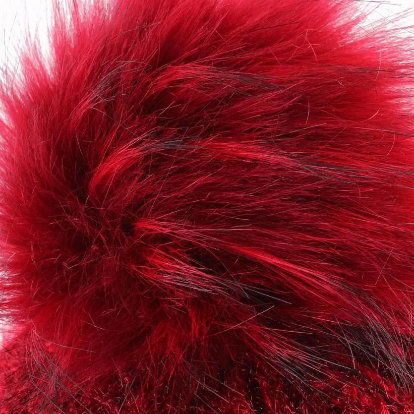 Winter Fur Ball Beanie Hat