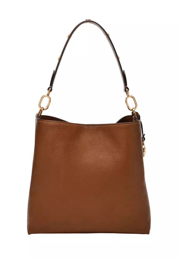 Fossil Women's Jessie Shoulder Bags in Brown Leather