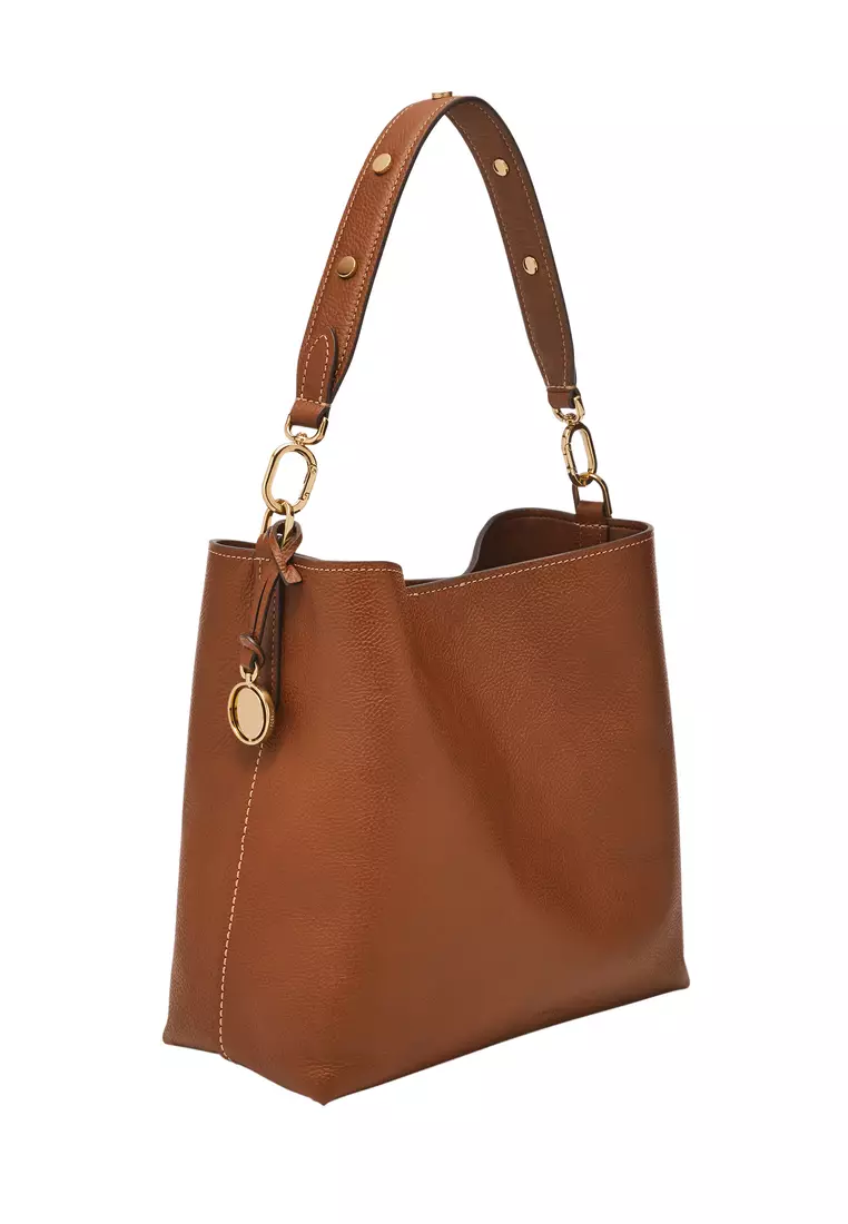 Fossil Women's Jessie Shoulder Bags in Brown Leather