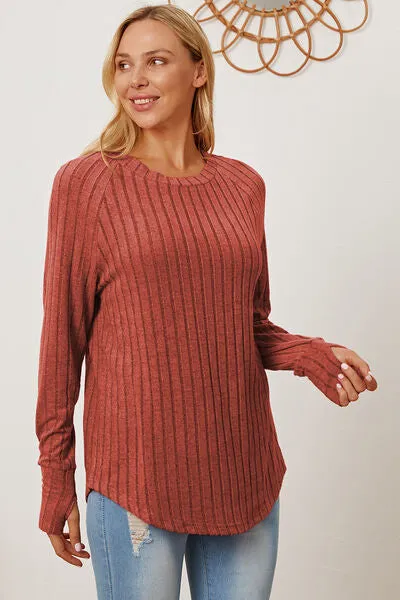 Ribbed Thumbhole T-Shirt