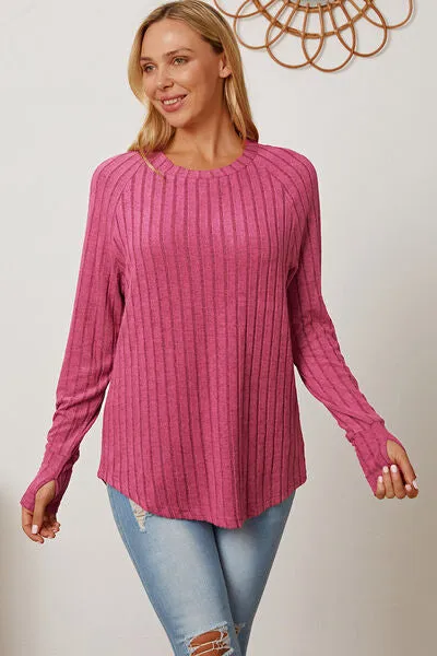 Ribbed Thumbhole T-Shirt