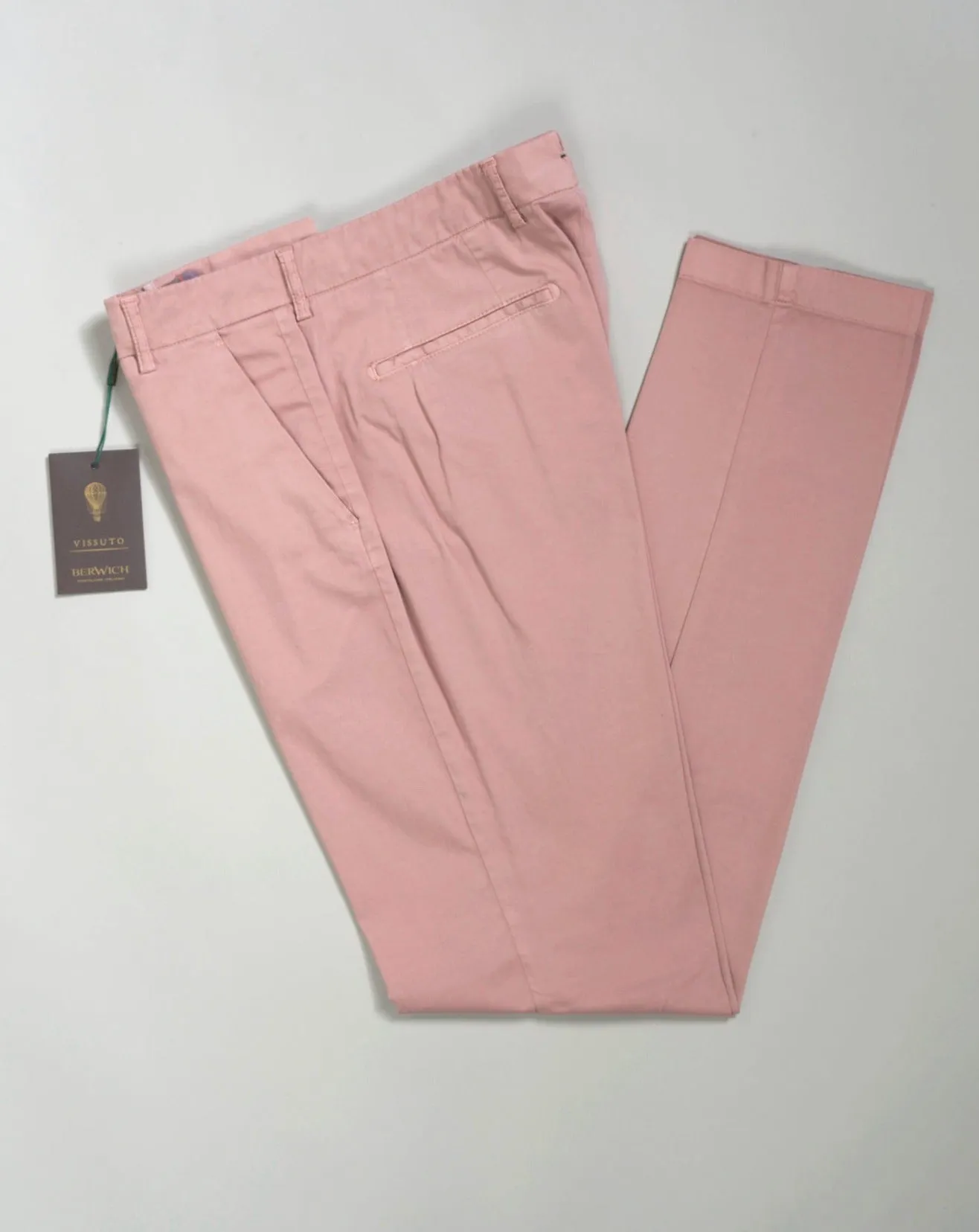 Garment Dyed Silk Rosa Chinos