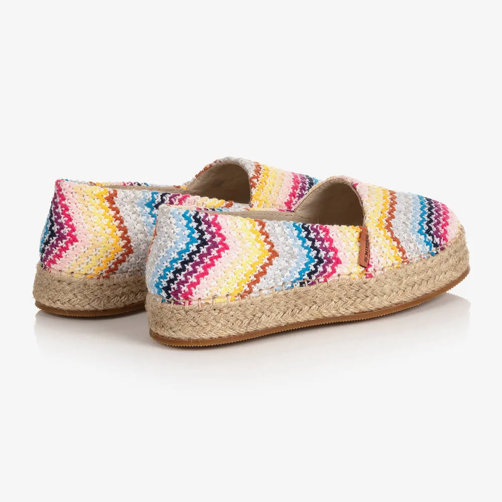 Multicolored Zigzag Espadrilles for Girls