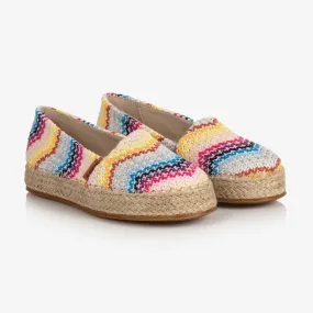 Multicolored Zigzag Espadrilles for Girls