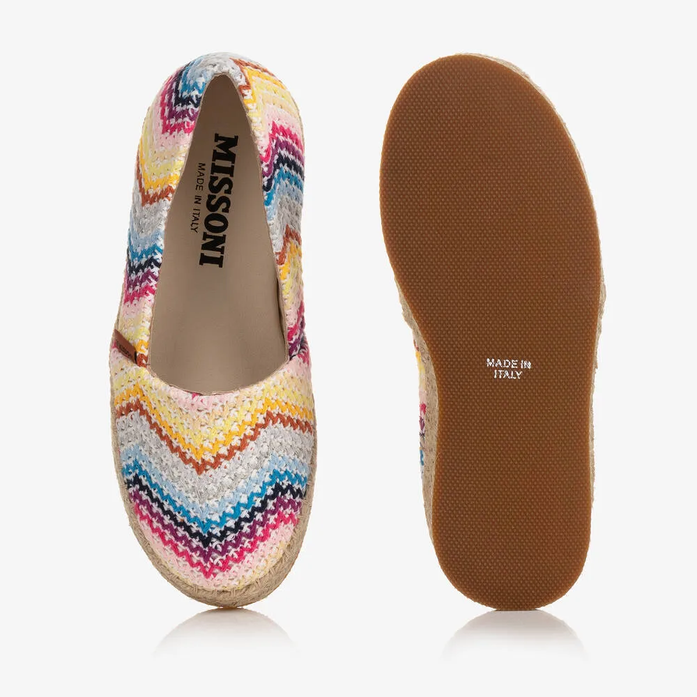 Multicolored Zigzag Espadrilles for Girls