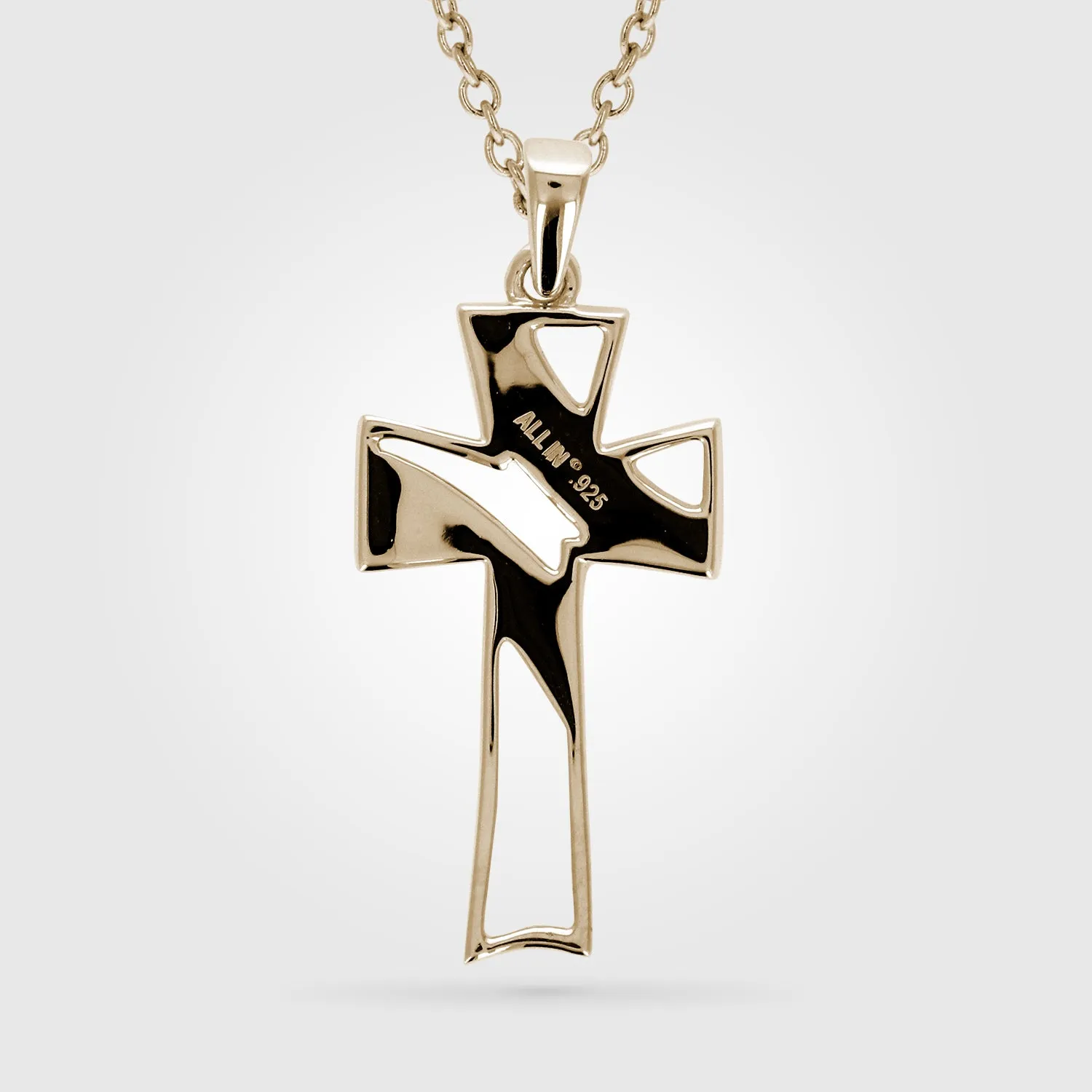 Gold Cross Necklace for Baseball Fans