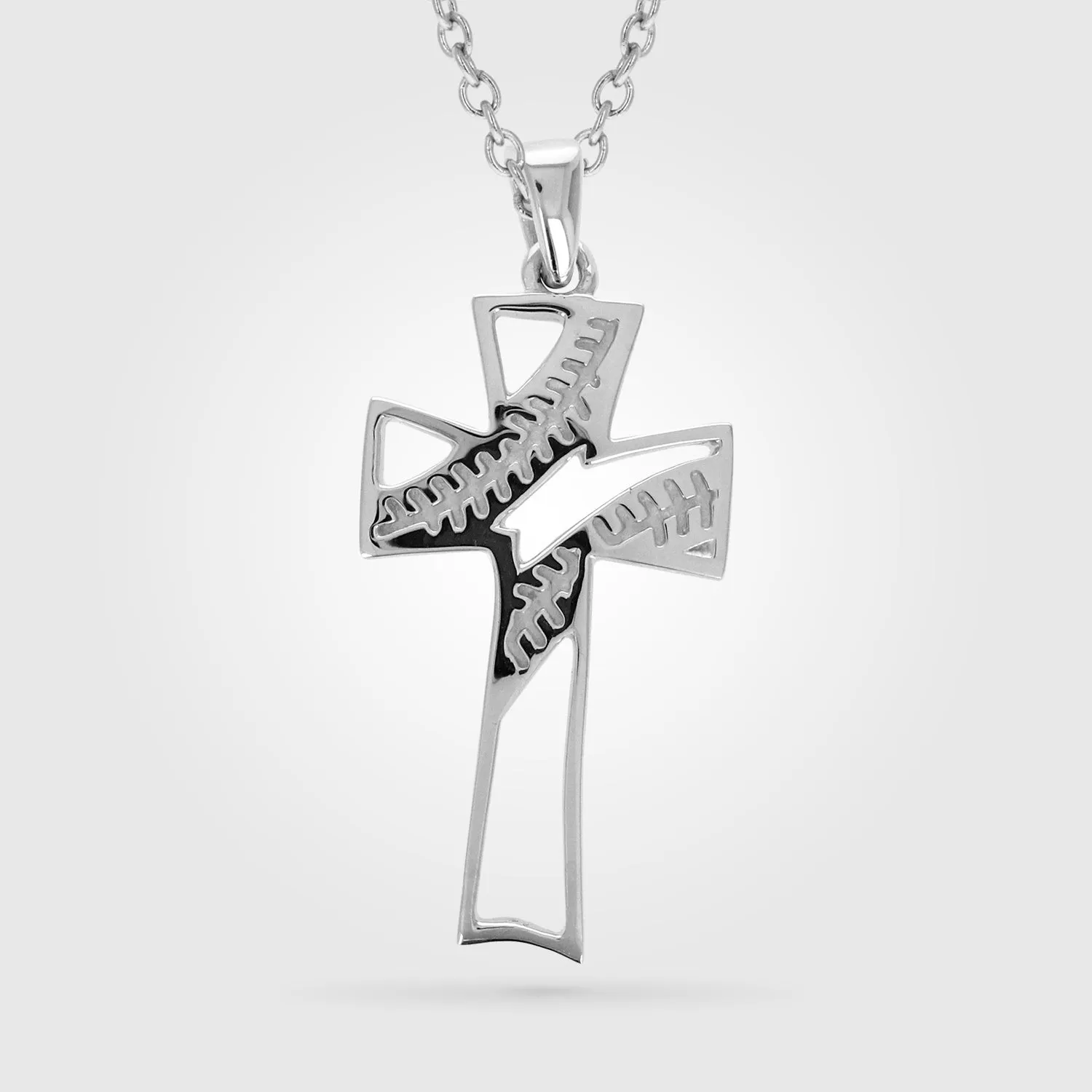 Gold Cross Necklace for Baseball Fans