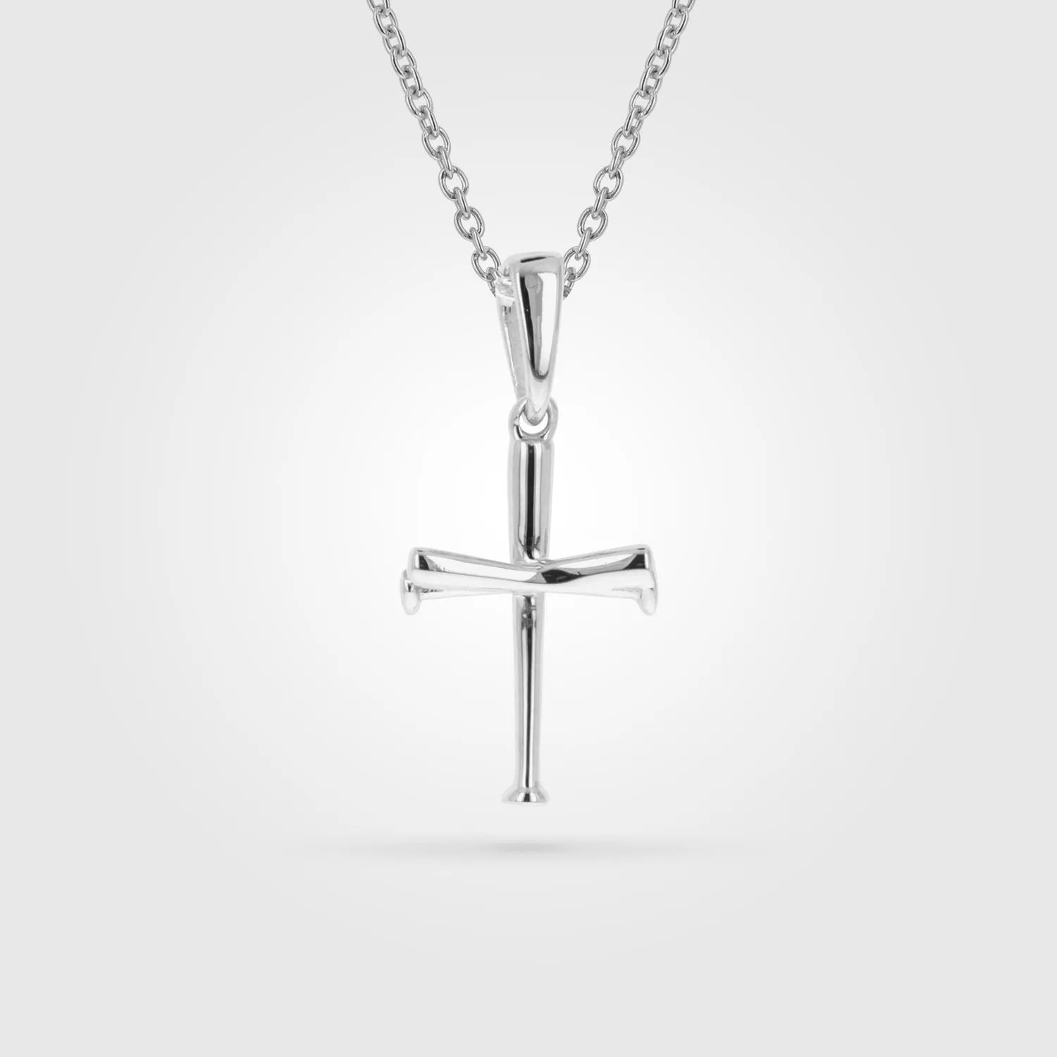 Gold Mini Baseball Bat Cross Necklace