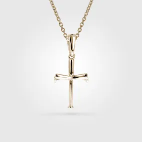 Gold Mini Baseball Bat Cross Necklace