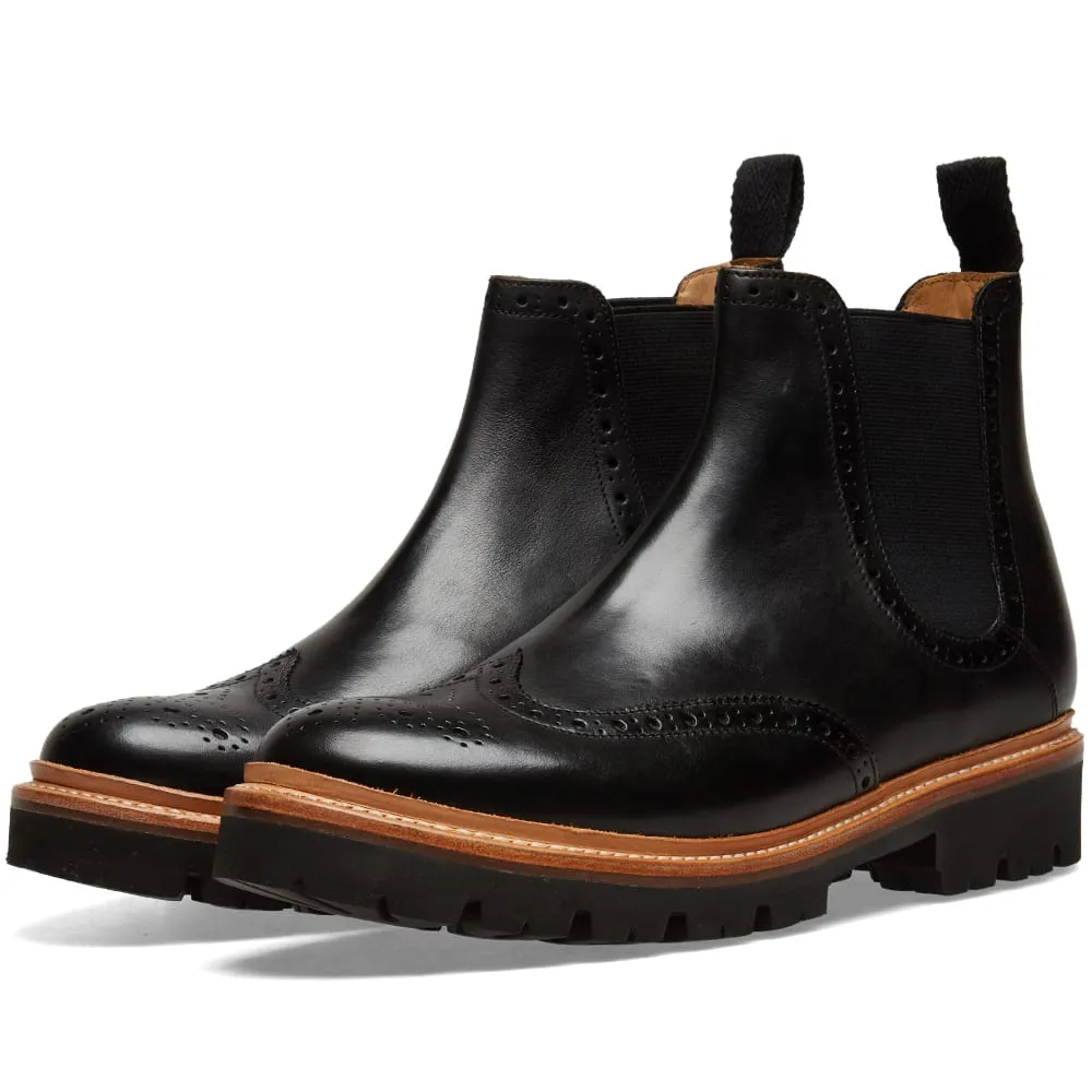 Grenson Arlo Black Calf Commando Chelsea Boot