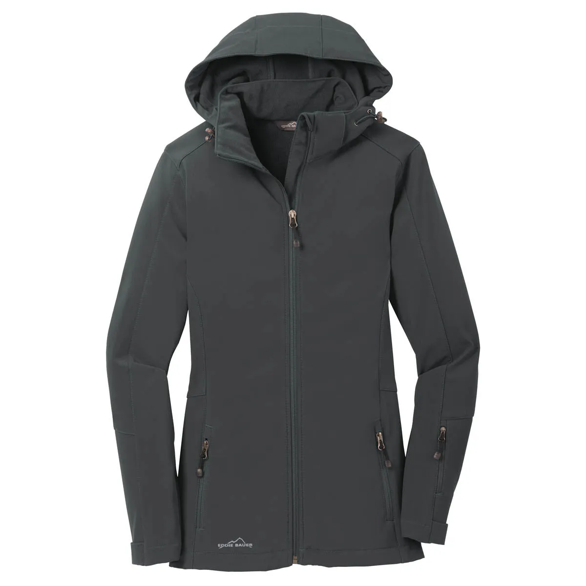 Grey Steel Hooded Softshell Parka