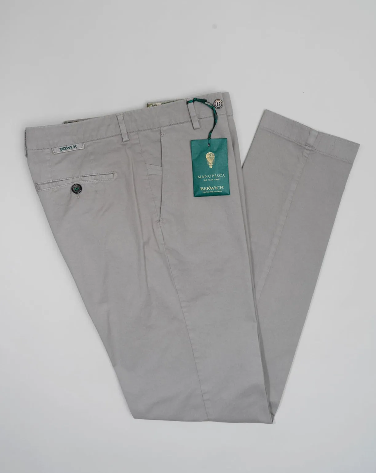 Grigio Garment Dyed Chinos by Berwich