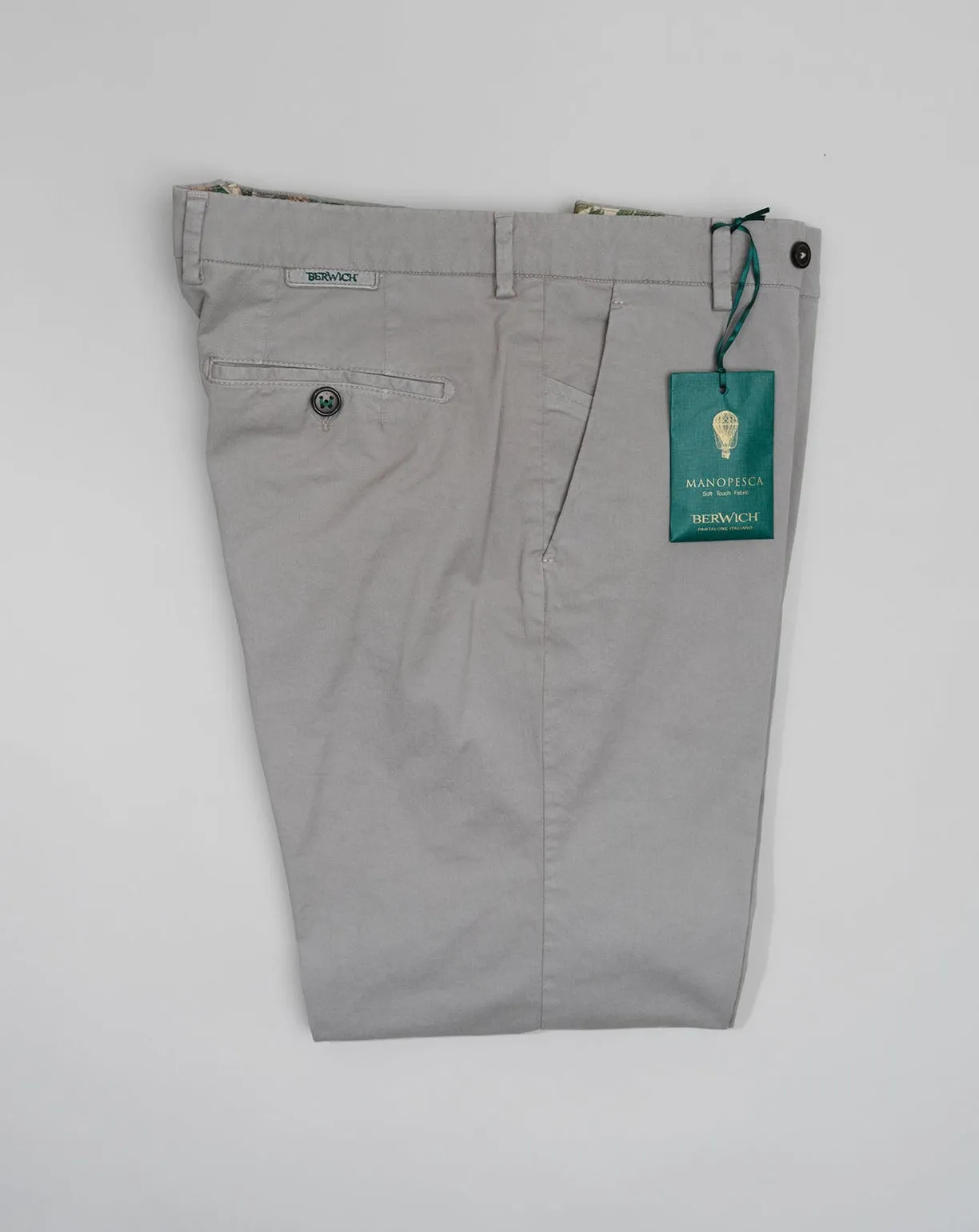 Grigio Garment Dyed Chinos by Berwich