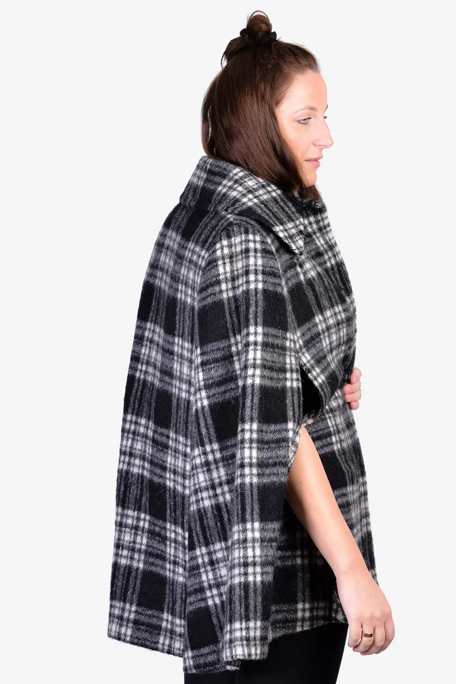 Handmade Tartan Wool Cape at Brick Vintage