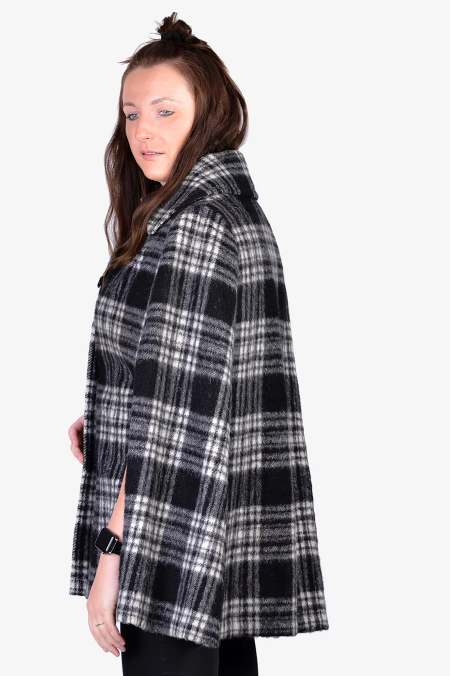 Handmade Tartan Wool Cape at Brick Vintage