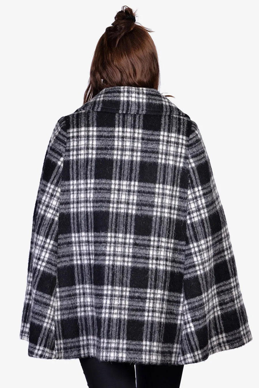 Handmade Tartan Wool Cape at Brick Vintage