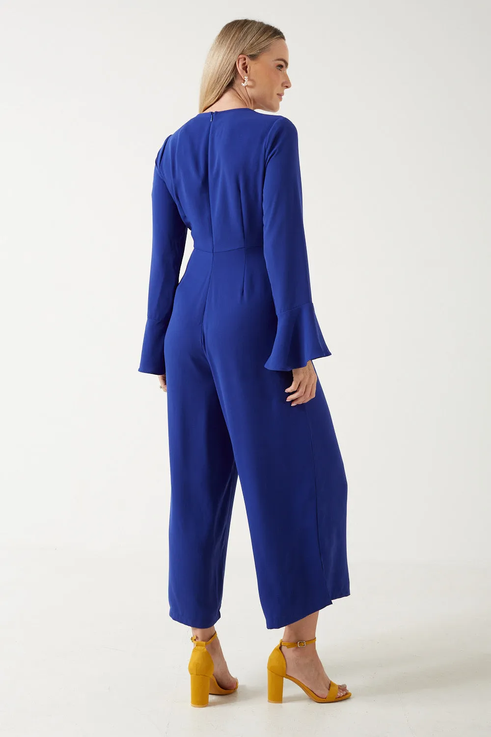 Stylish Hannah Jumpsuit with Bell Sleeves by Marc Angelo