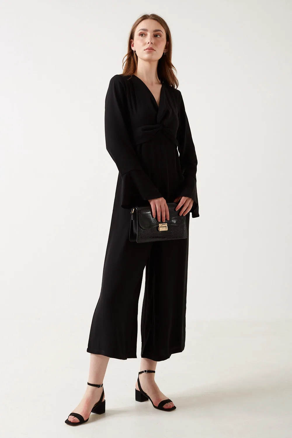 Stylish Hannah Jumpsuit with Bell Sleeves by Marc Angelo