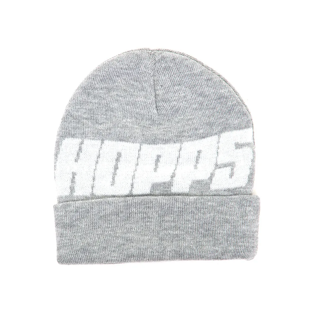 Heather Light Grey Knit Beanie by Big Hopps