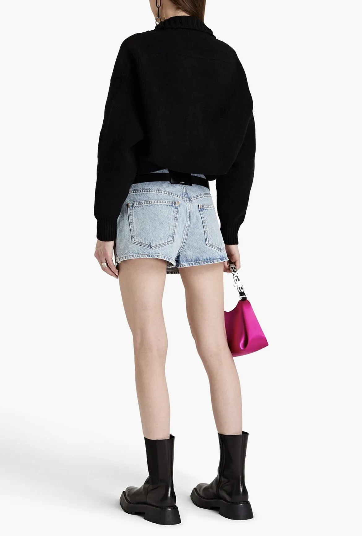 Alexander Wang Wool Long Sleeves Plain High-Neck Casual Street Style