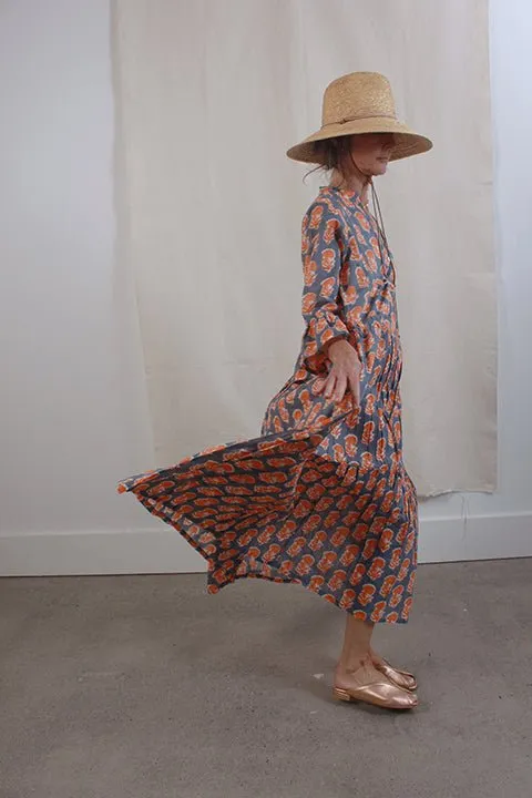 Boho Dress Indigo/Orange