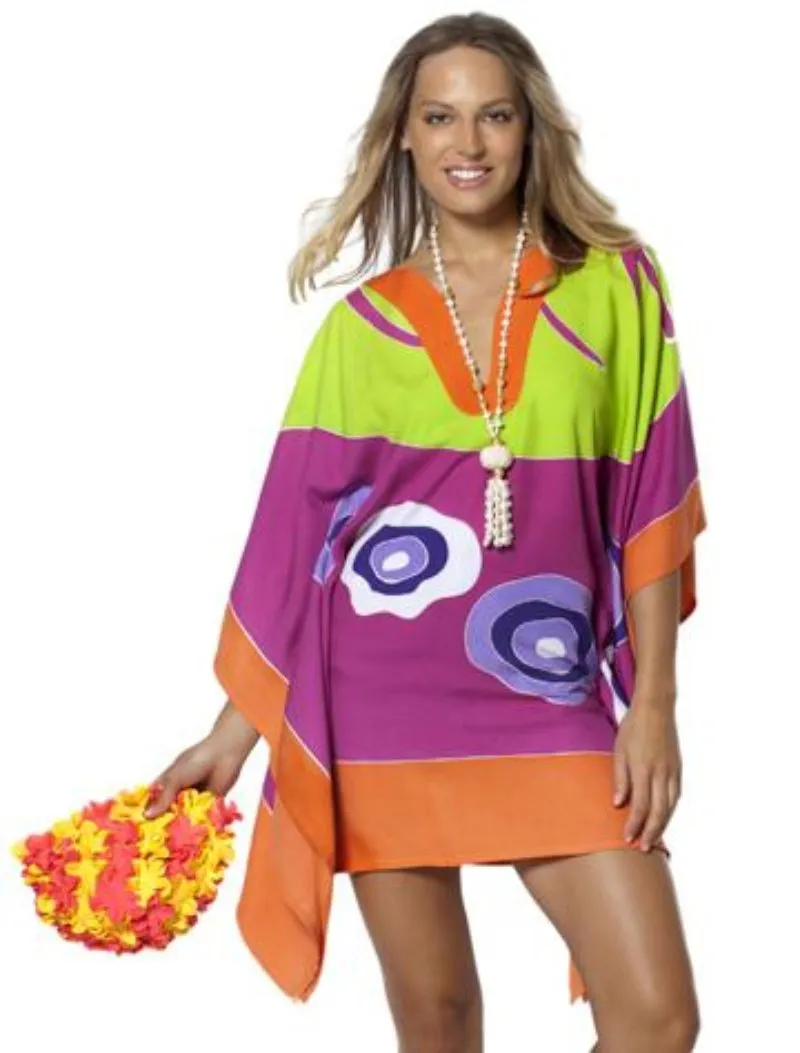 Island Pacific Coral Poncho