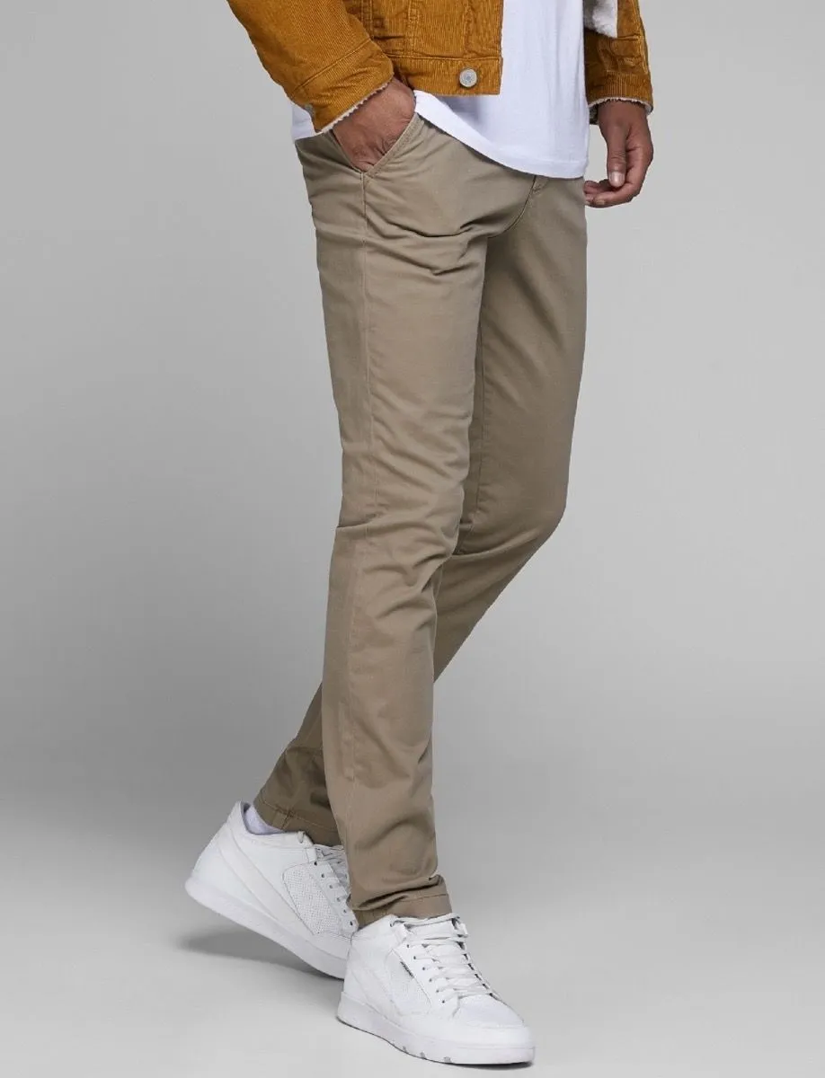 Beige Jack & Jones Marco Bowie Slim Fit Chinos