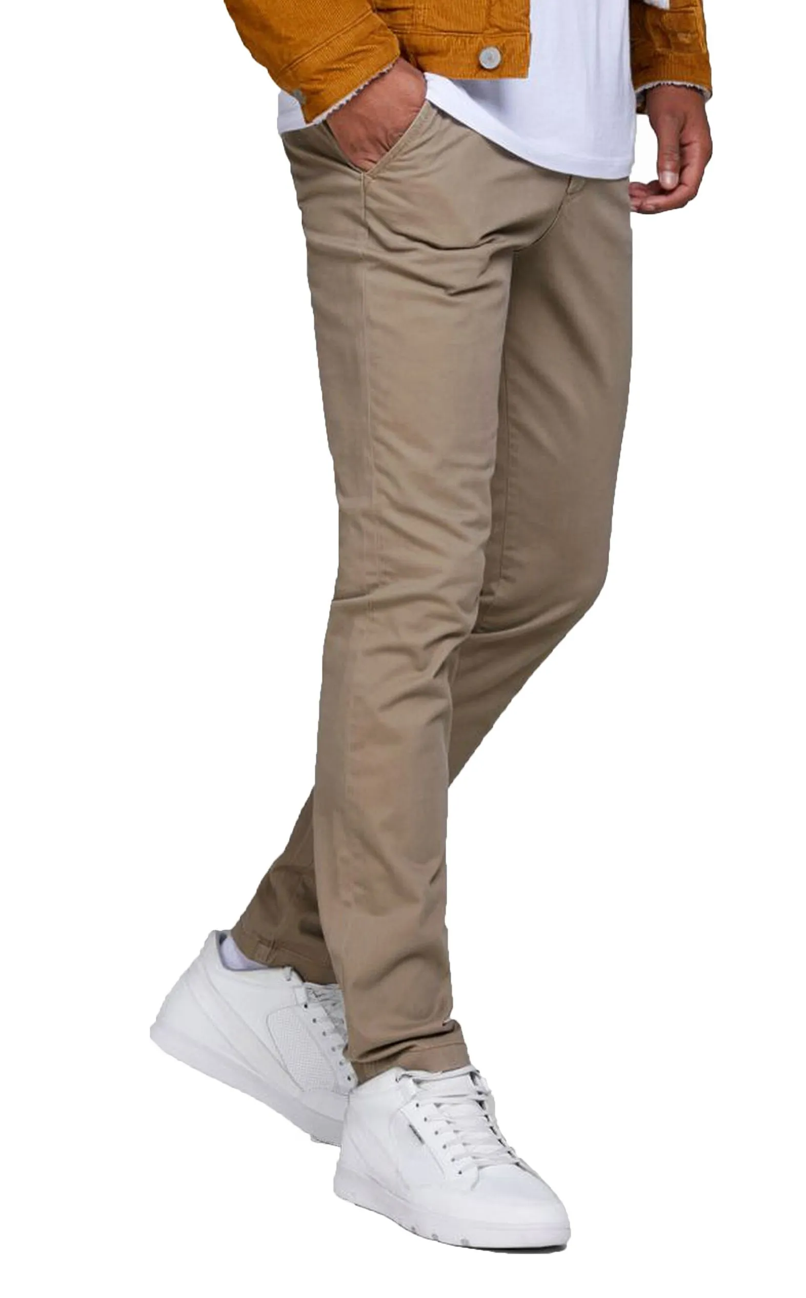 Beige Jack & Jones Marco Bowie Slim Fit Chinos