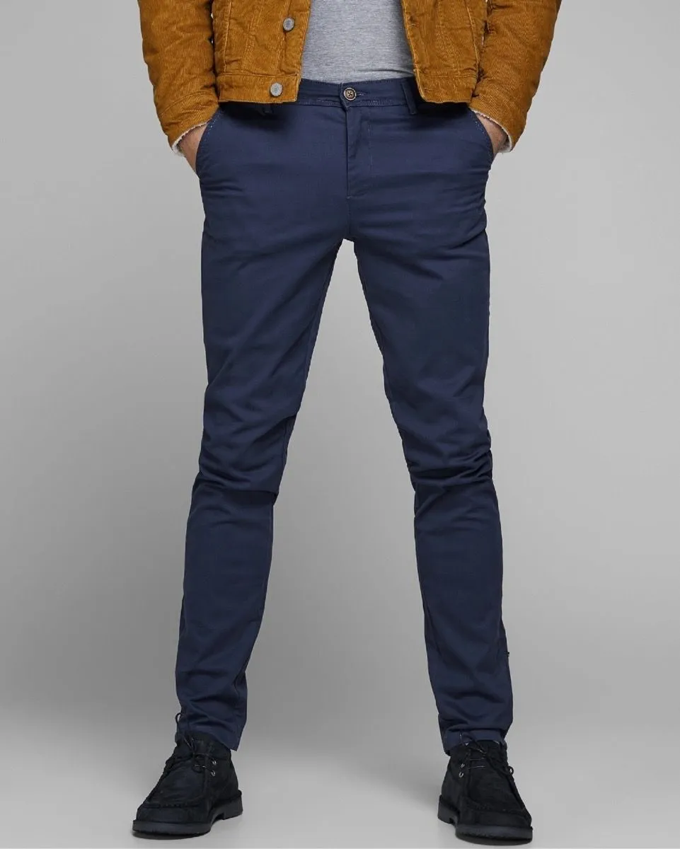 Jack & Jones Marco Bowie Slim Navy Chinos