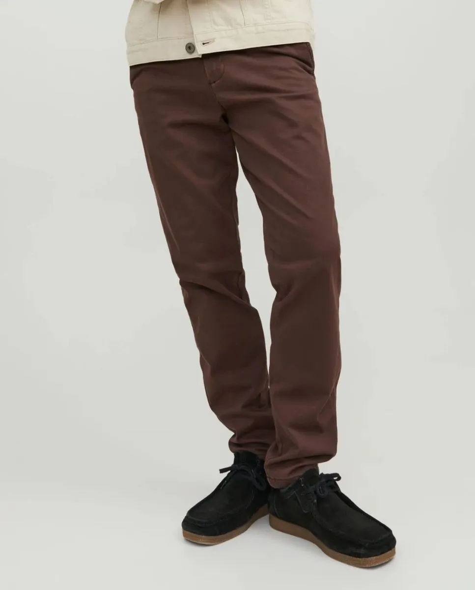 Jack and Jones Marco Bowie Slim Chinos Seal Brown