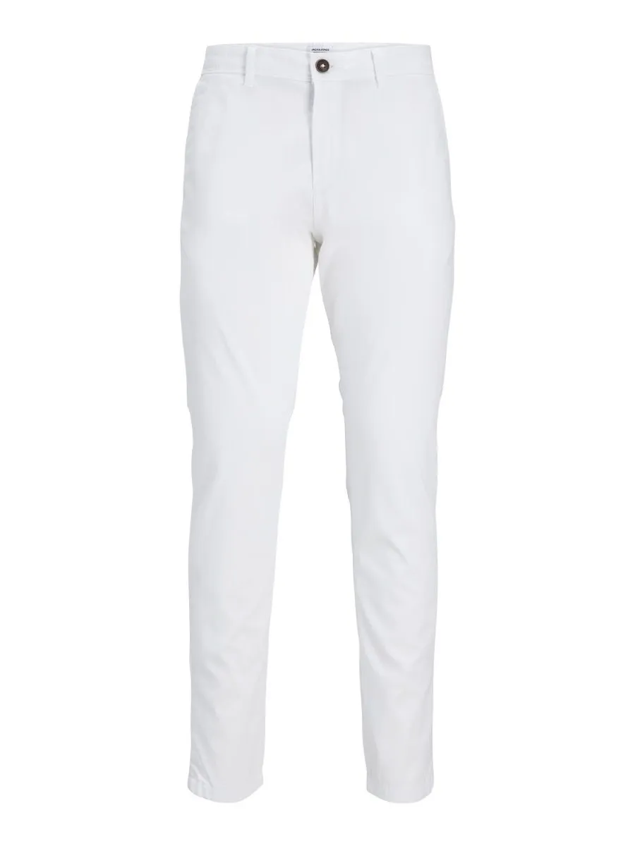 Jack and Jones Marco Bowie Slim Chinos White