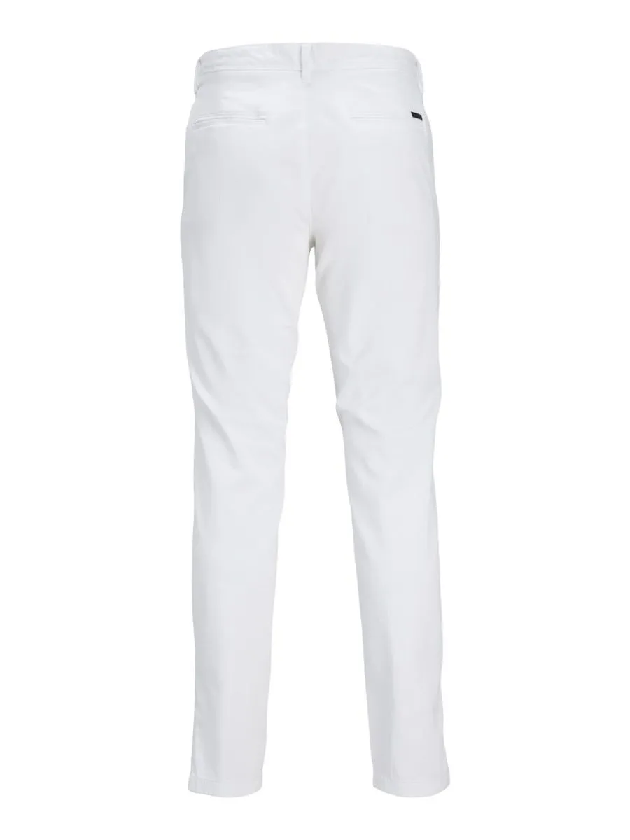 Jack and Jones Marco Bowie Slim Chinos White