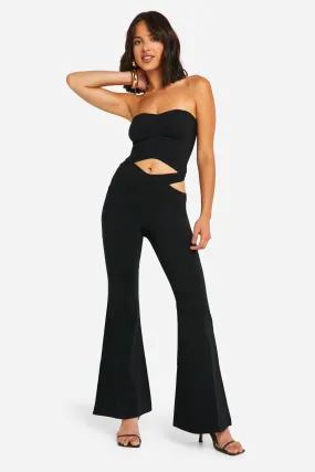 Cut Out Bandeau Jumpsuit