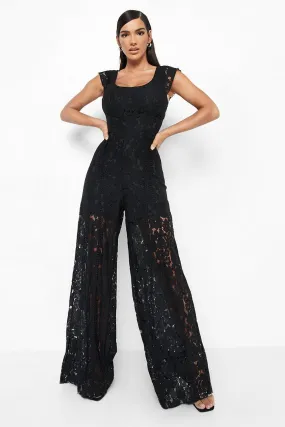 Lace Strappy Back Jumpsuit