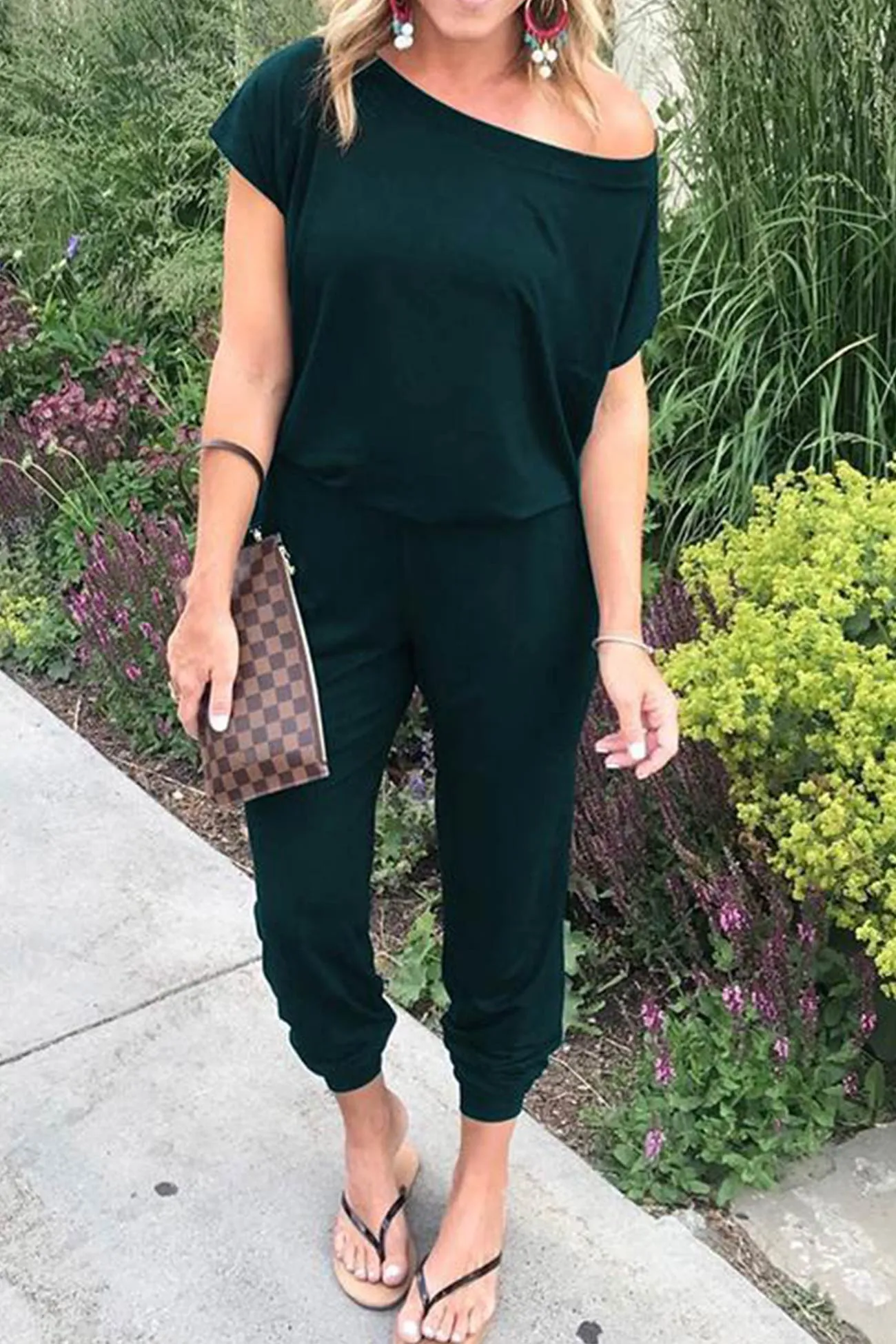 Jumpsuits with High Waist and Sloping Shoulders