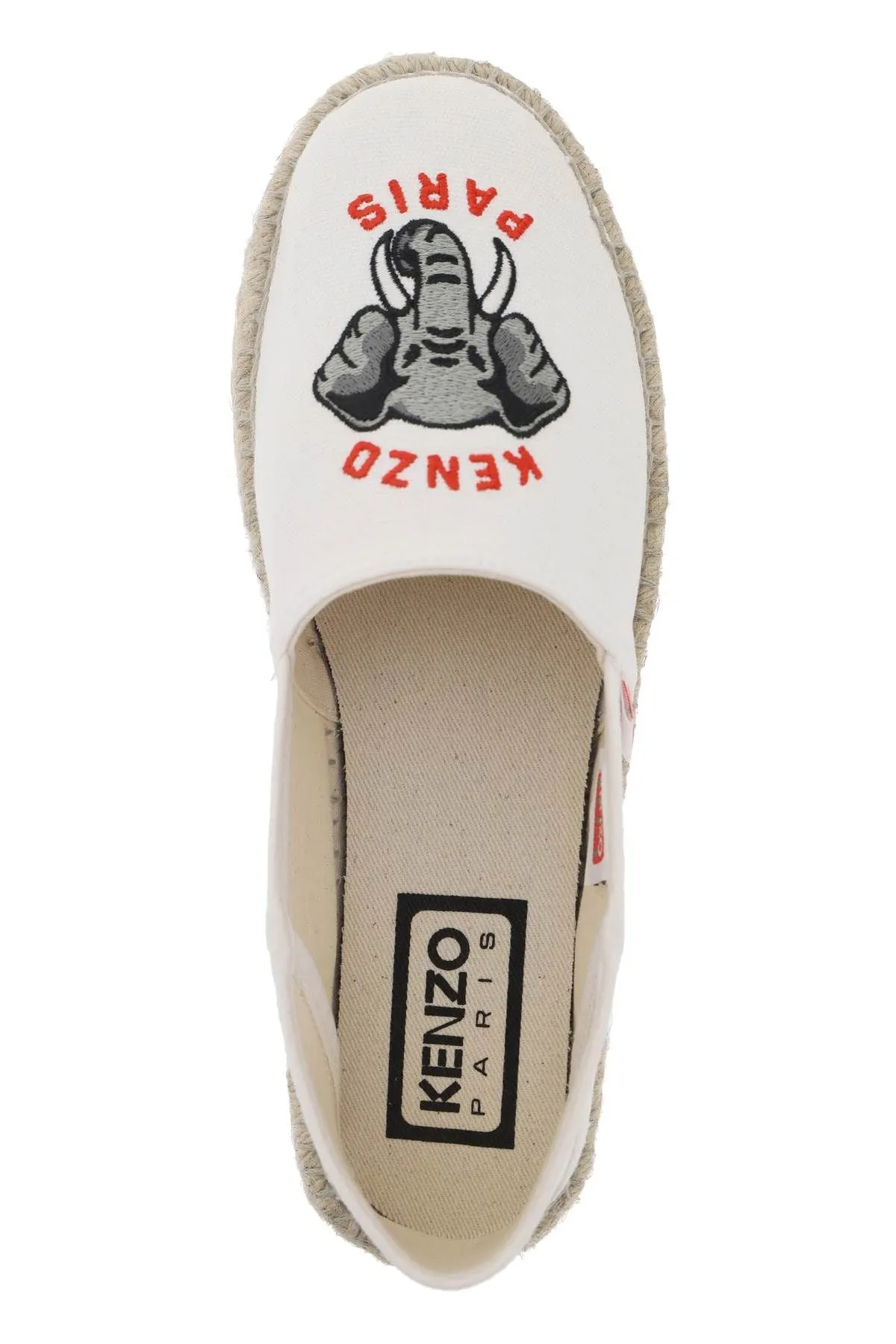 Kenzo Canvas Espadrilles With Logo Embroidery